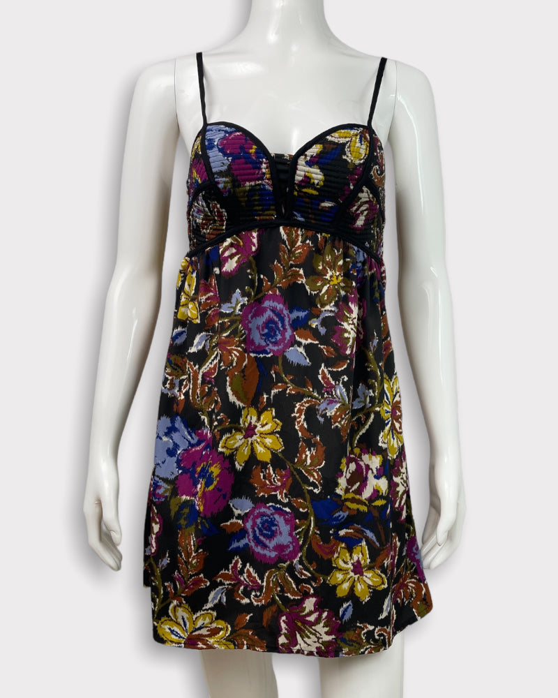 Xhilaration Floral Print Sleeveless Mini Dress (XS)