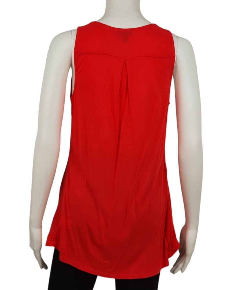 Express Front Zip Red Blouse (M)