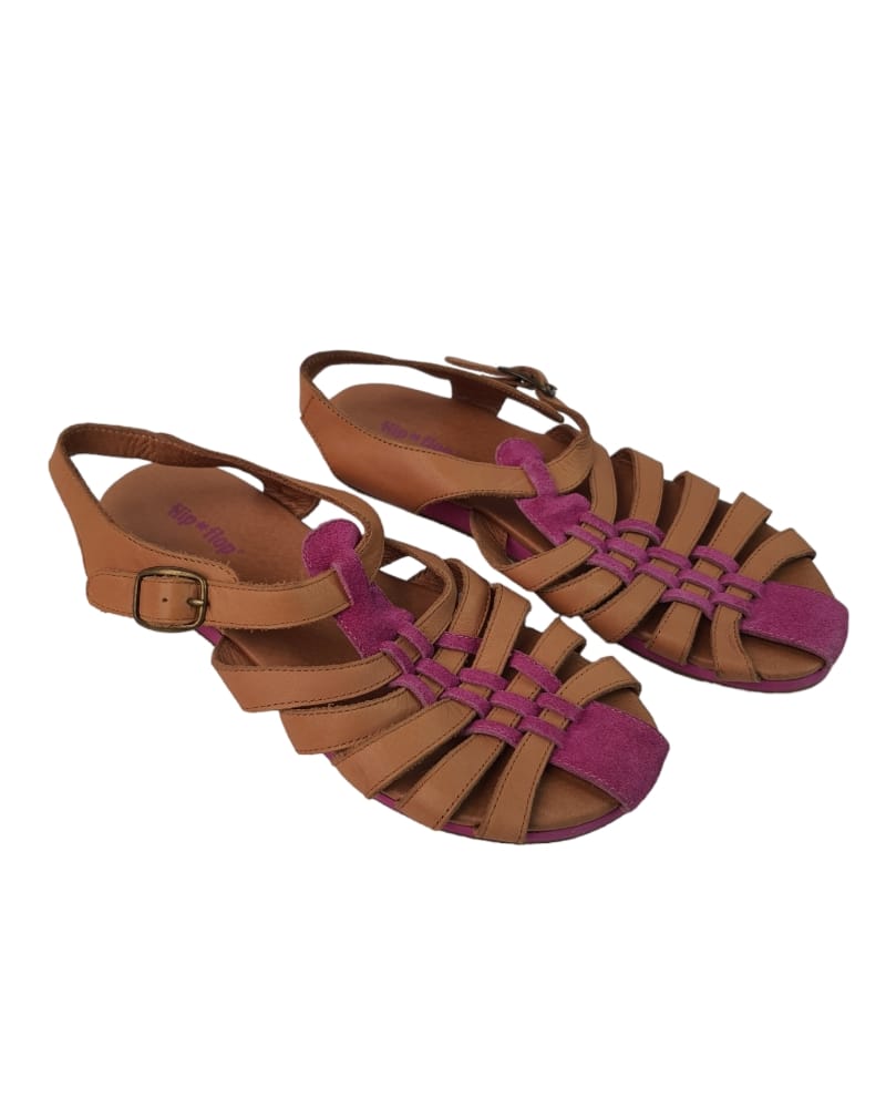 Flip Flop Brown Ladies Sandal ( 37 )