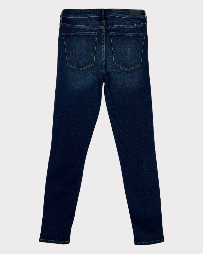 Abercrombie & Fitch Dark-Wash Blue High-Rise Super Skinny Jeans (W29)