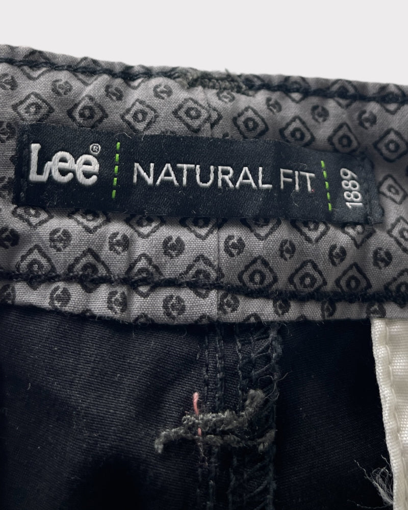 Lee Black Mid-Rise Slimming Natural Fit Shorts (W32)