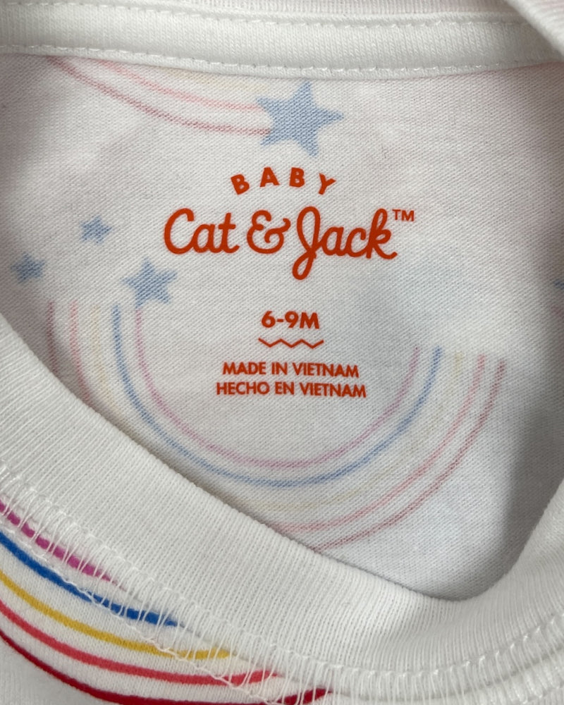 Cat & Jack Pack Of 2 - Rainbow And Stars Bodysuits (6-9M)