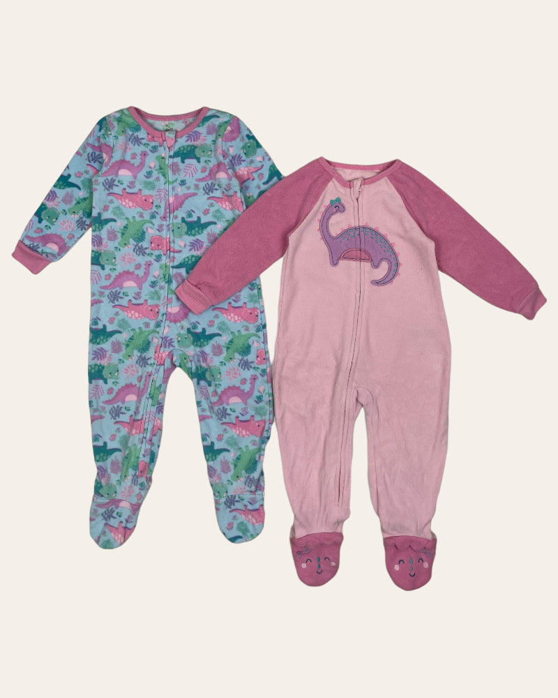 Kids Headquarters Girls 2 Piece Onesie Set (18M)