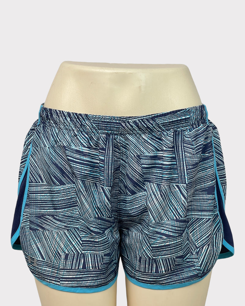 Under Armour Blue Fitted Printed Active Shorts (M)