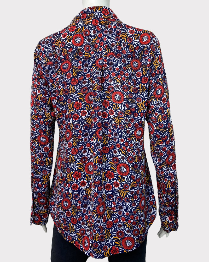 Express Long-Sleeve Floral Print Top (M)