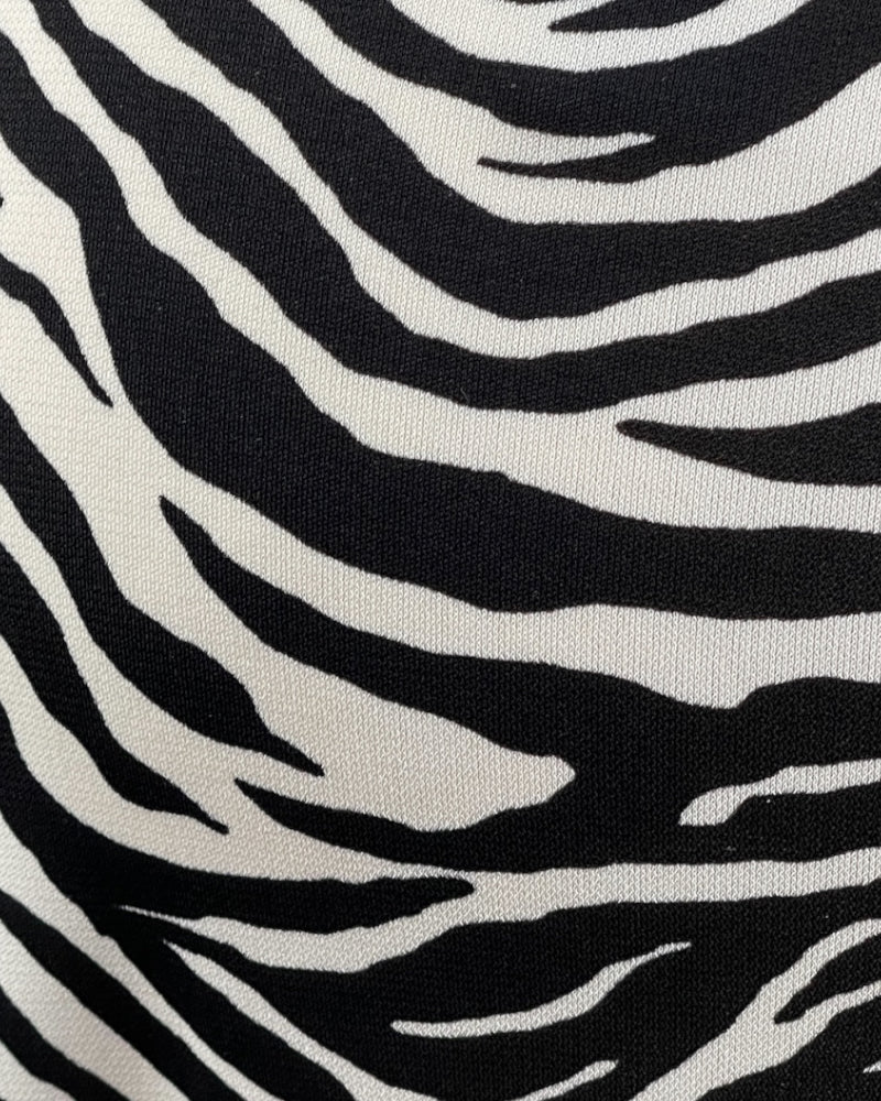 Nine & Company Black and White Zebra Print Mini Skirt (W36)