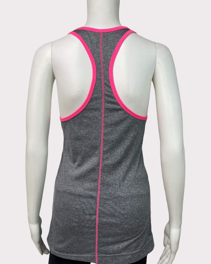 Champion Grey With Neon Pink Lining Tank Top (S)