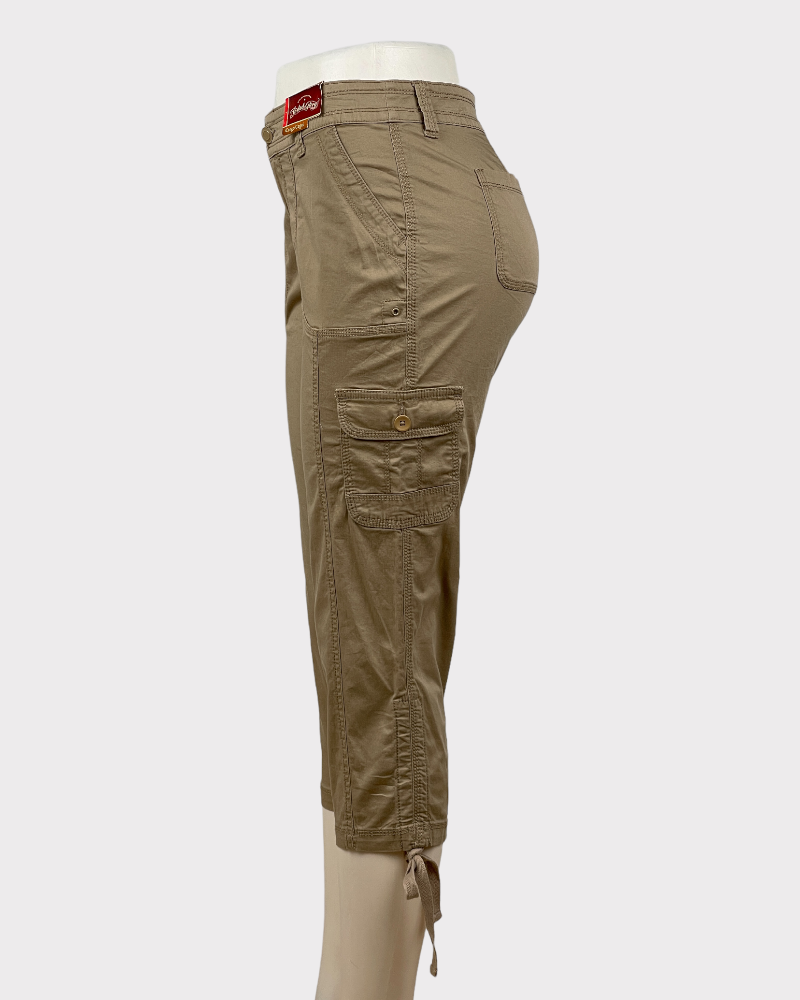 Faded Glory Tan Cargo Capri Pants (W30)