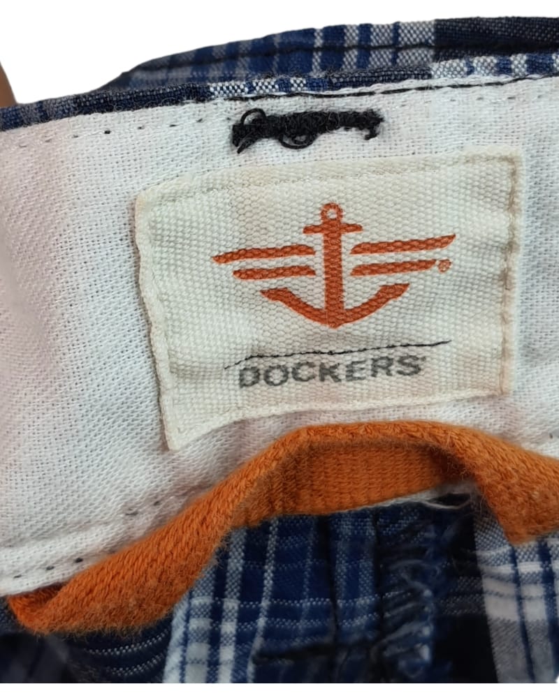 Dockers Blue Checkered Cargo Short ( 36 )