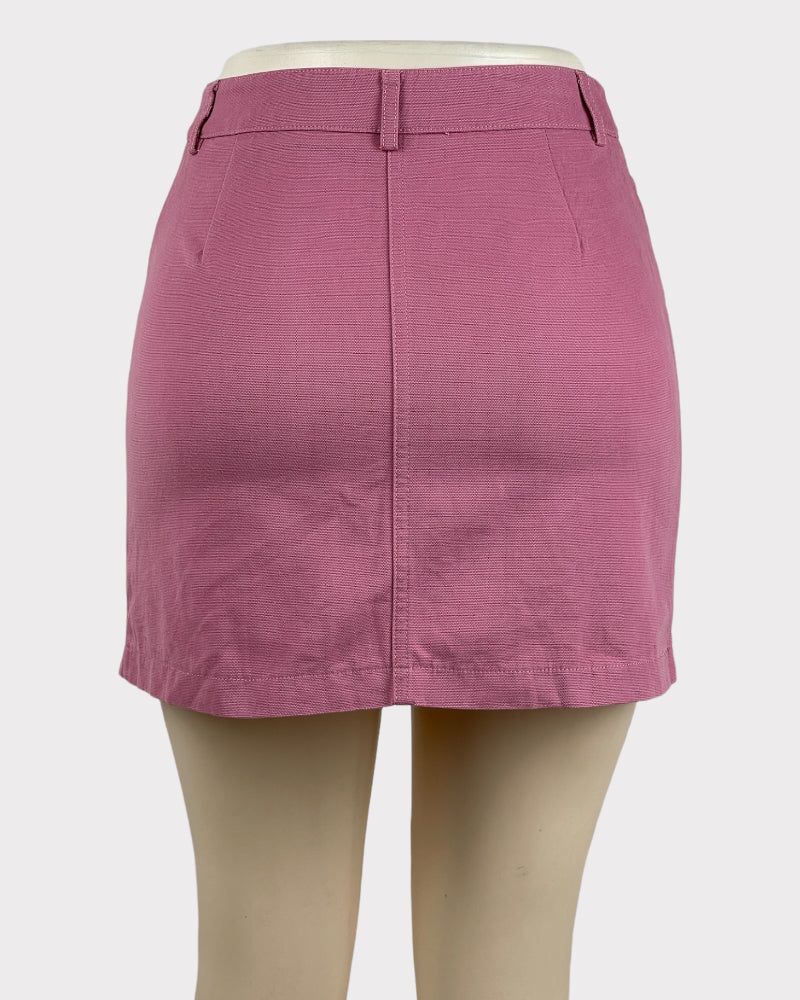 Forever21 Pink Denim Midi Skirt (W25)