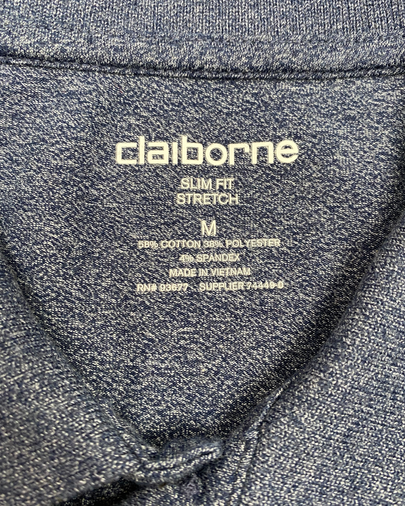 Claiborne Plain Gray polo (M)