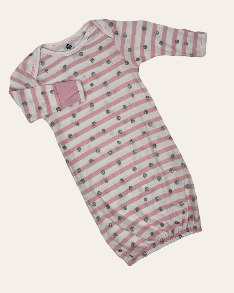 Gerber Girls Striped Sleepwear Dress (0-6M)