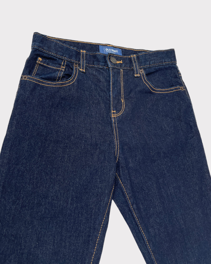 Old Navy Dark-Wash Blue Straight Jeans (W25/26)