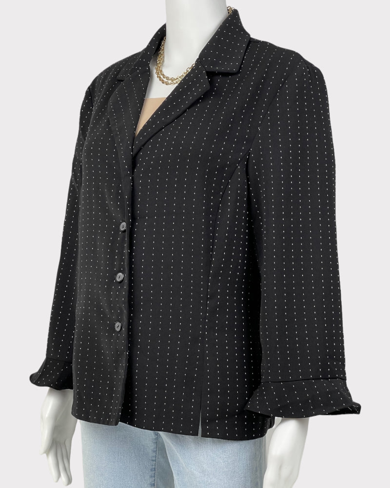 Requirements Black With White Dotted Blazer (14)