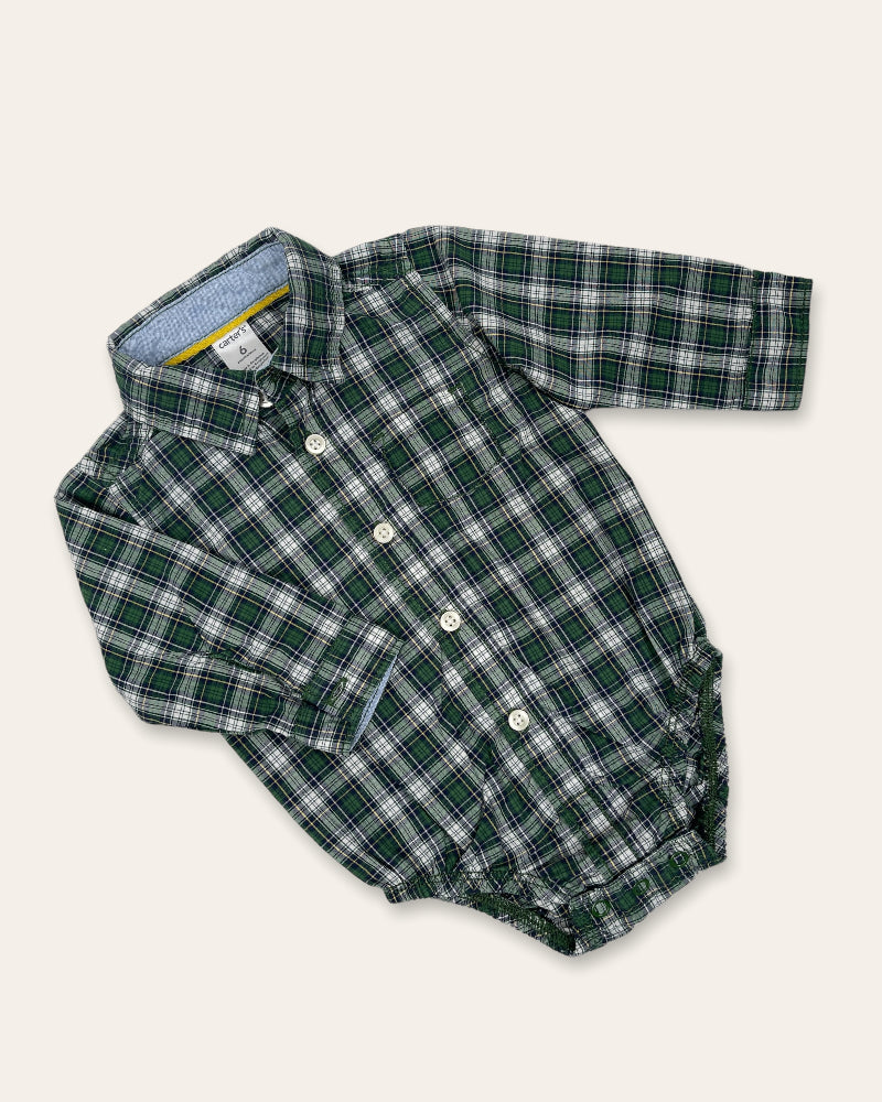 Carter's Boys Flannel Longsleeve Bodysuit (6M)