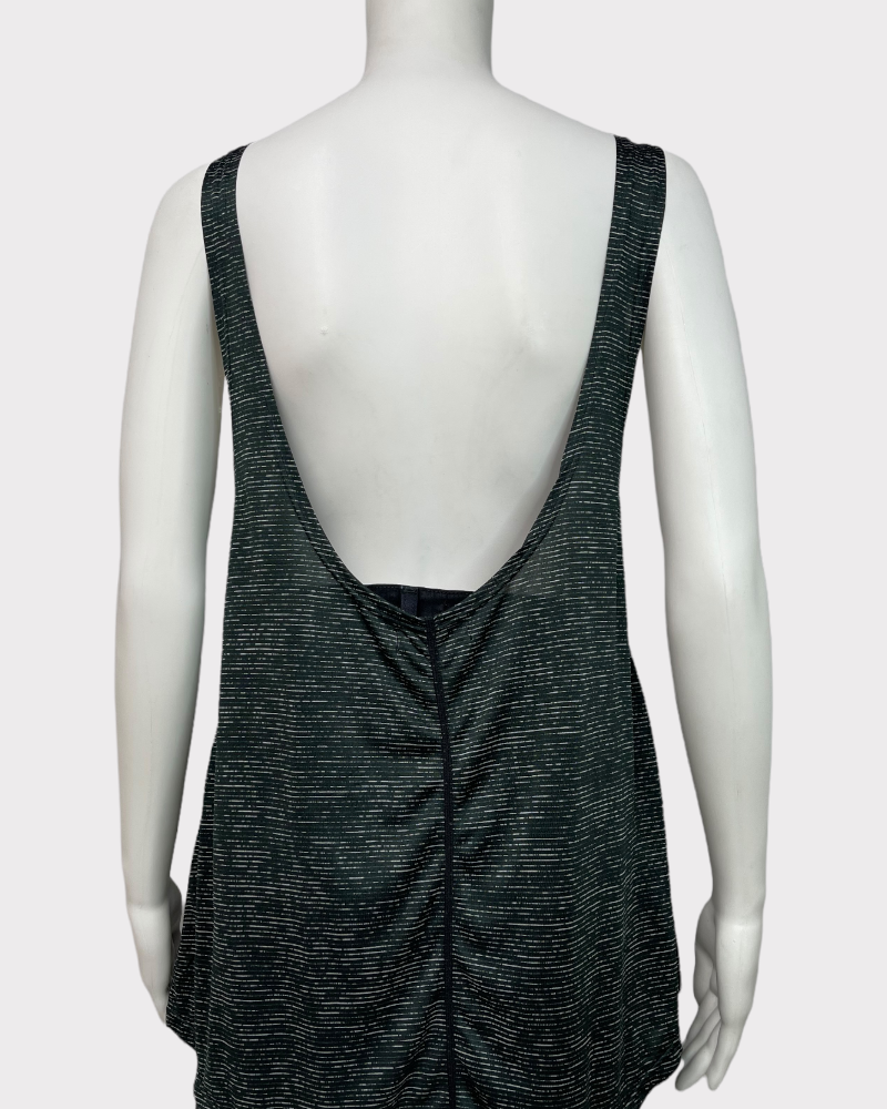 Young USA Dark Grey Striped Tank Top (L)