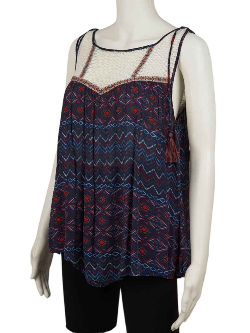 Democracy Boho Aztec Swing Blouse (M)