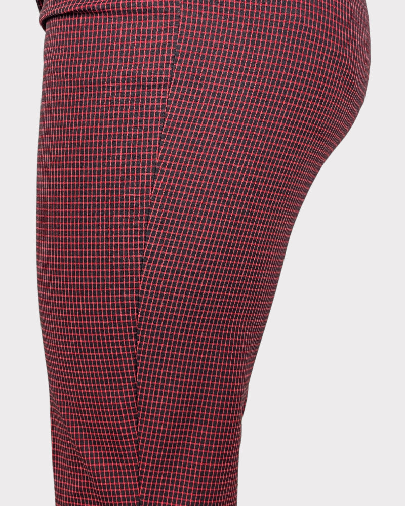 Express Red And Black Checkered Columnist Fit Pants (W31)