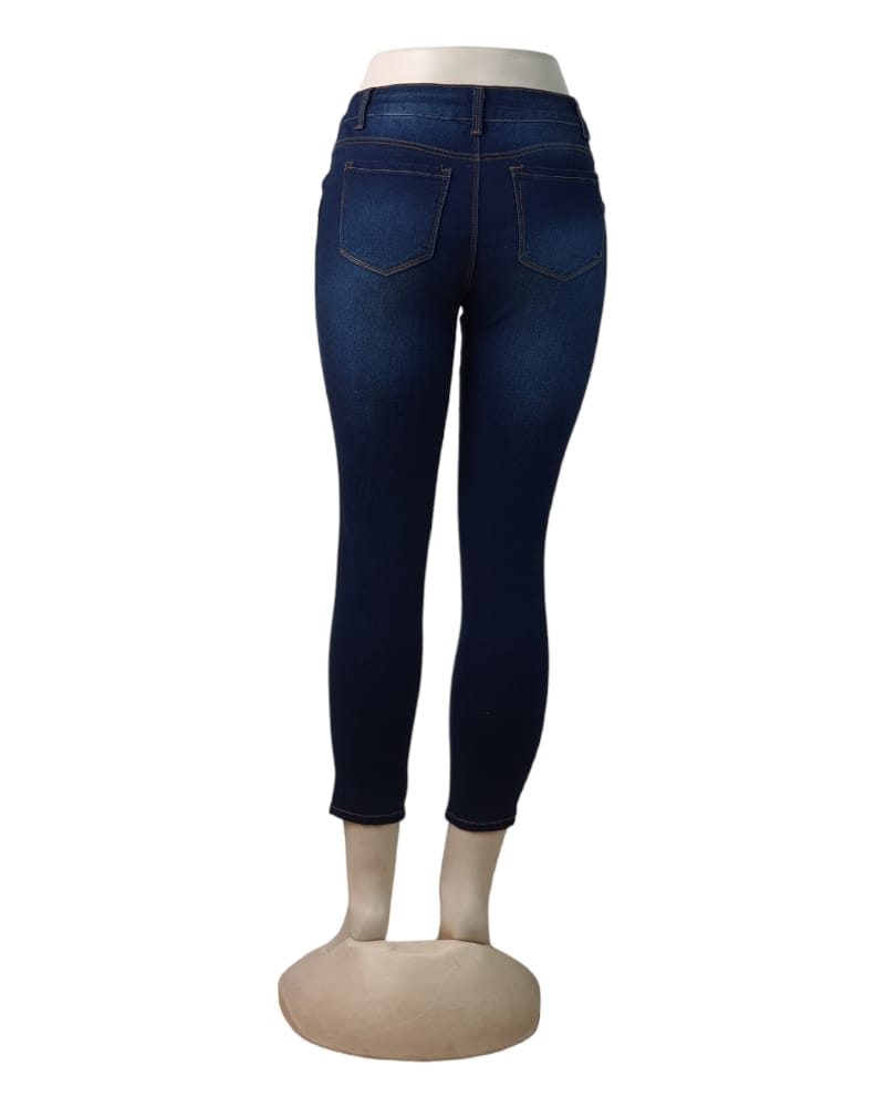 Ladies Dark Blue Skinny Jeans (L)