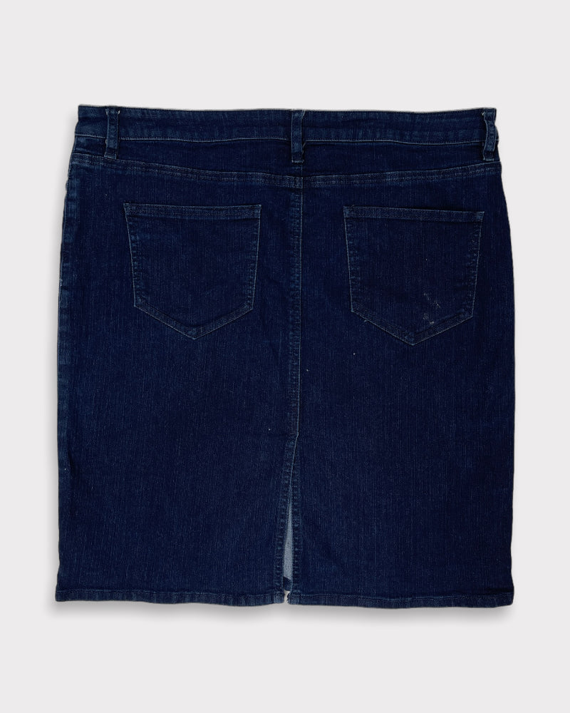 New York &amp; Company Dark-wash Blue Company Denim Skirt (W36)