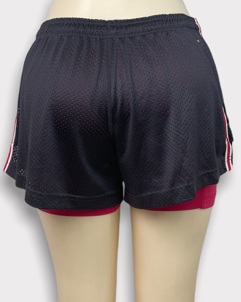 Nike Dark Blue And Pink Pro Combat Dri-Fit Active Shorts (M-L)