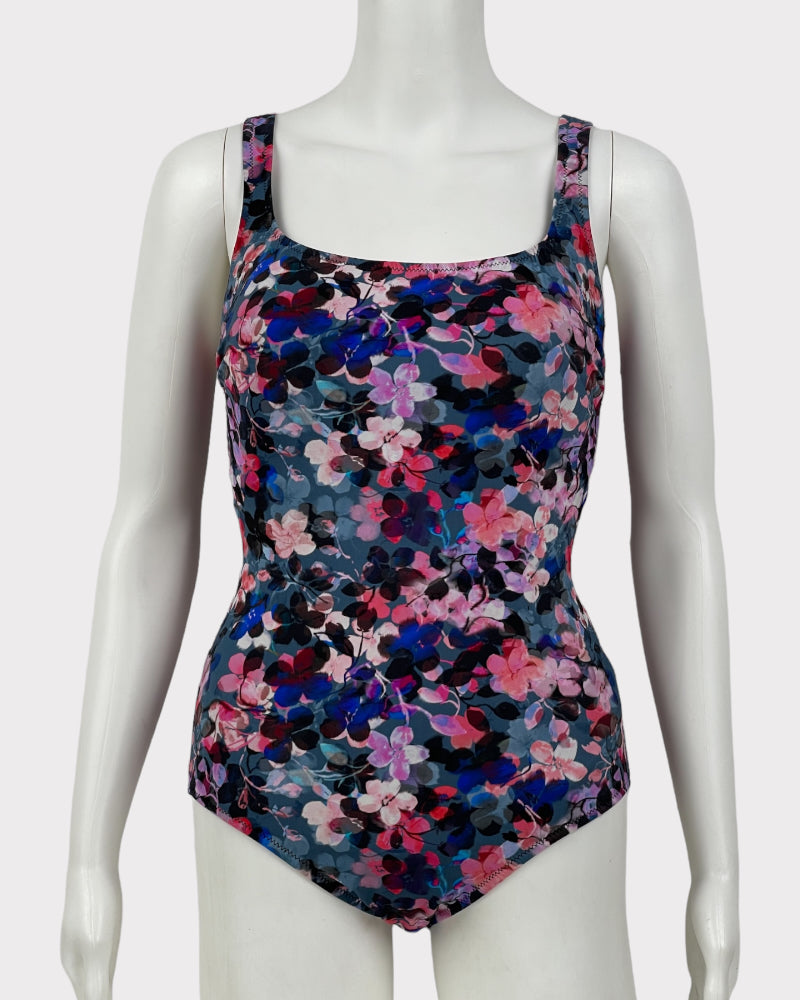 Profile By Gottex Flower Print One Piece Swimsuit (M)