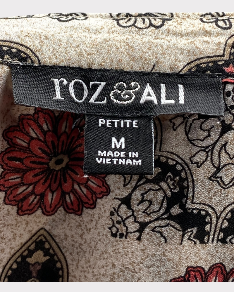 roz &ALI  floral blouse (M)
