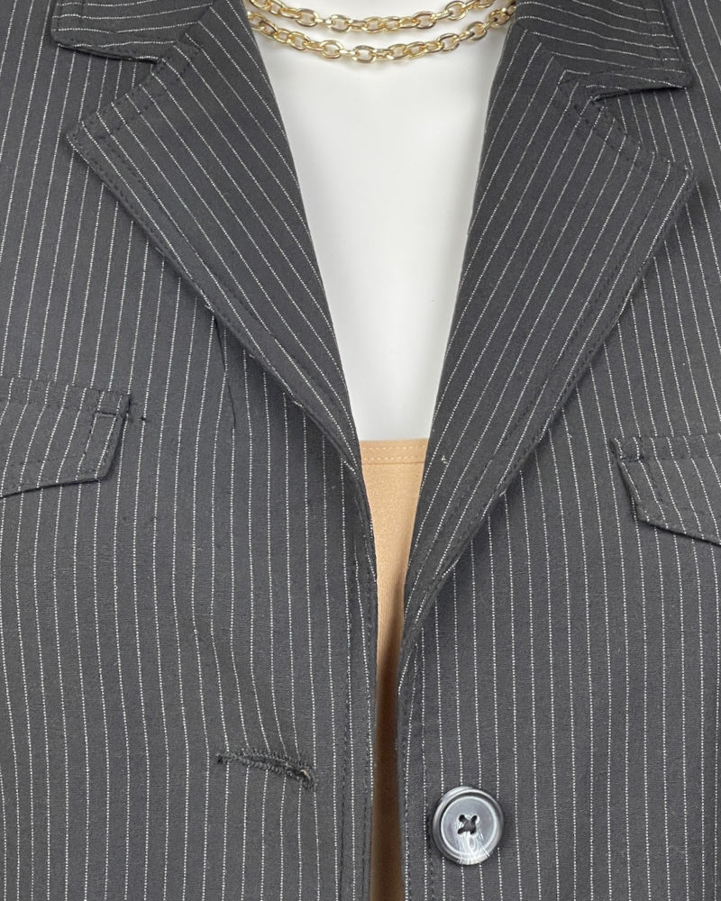 Old Navy Black Pinstripe Blazer (S)