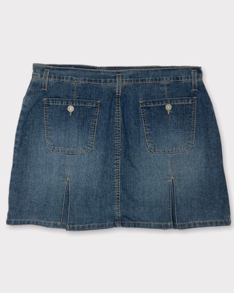 Gloria Vanderbilt Mid-wash Blue Stretch Classic Fit Denim Skirt (W34)