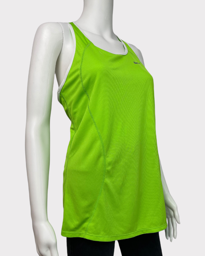 Nike Dri-Fit Neon Green With White Lining Tank Top (M)