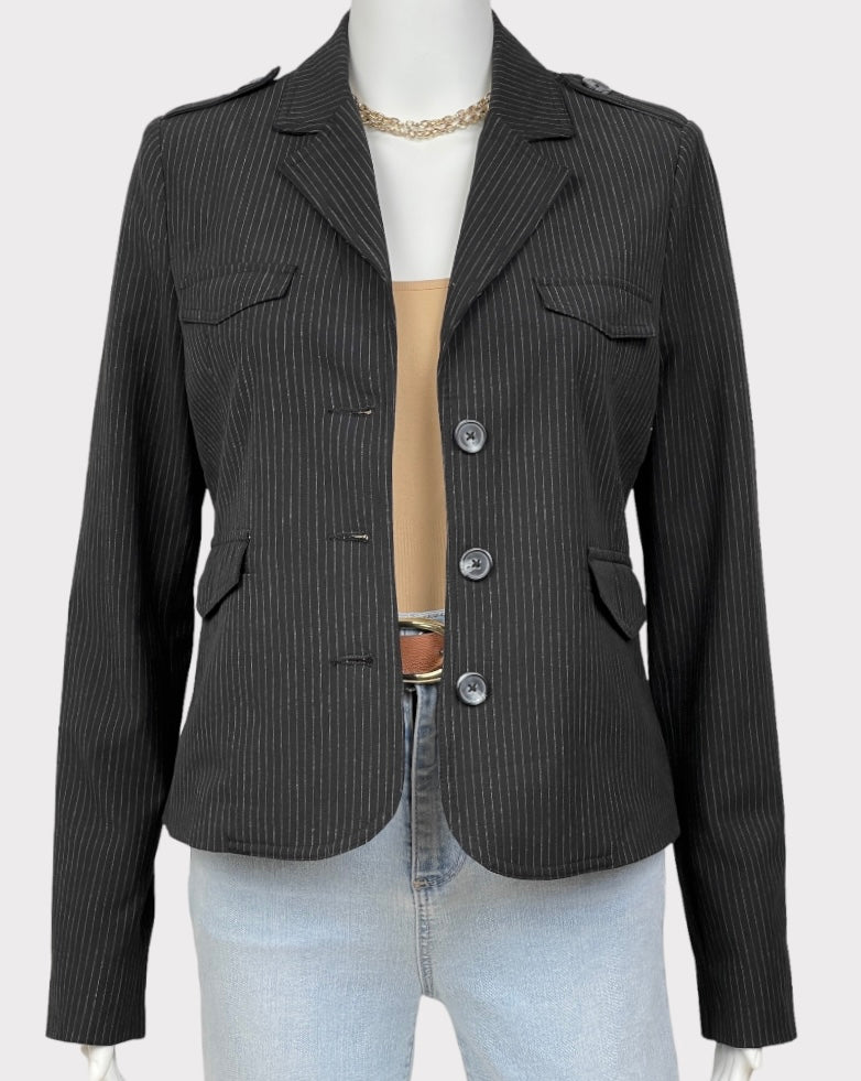 Old Navy Black Pinstripe Blazer (S)