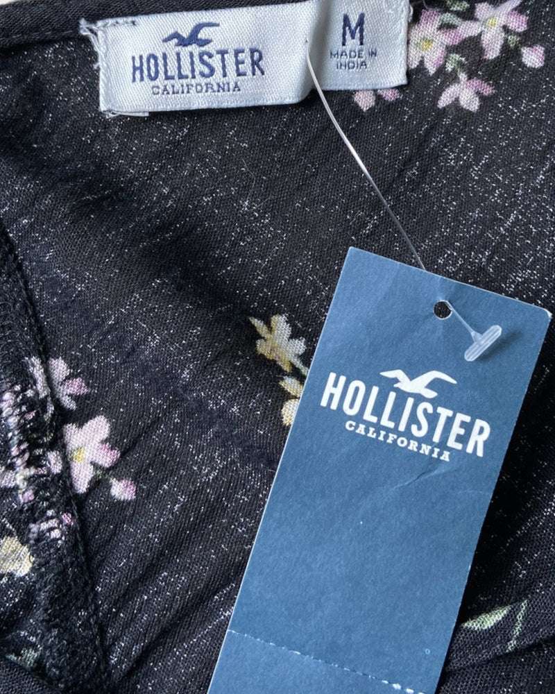 Hollister Black Floral Top (M)