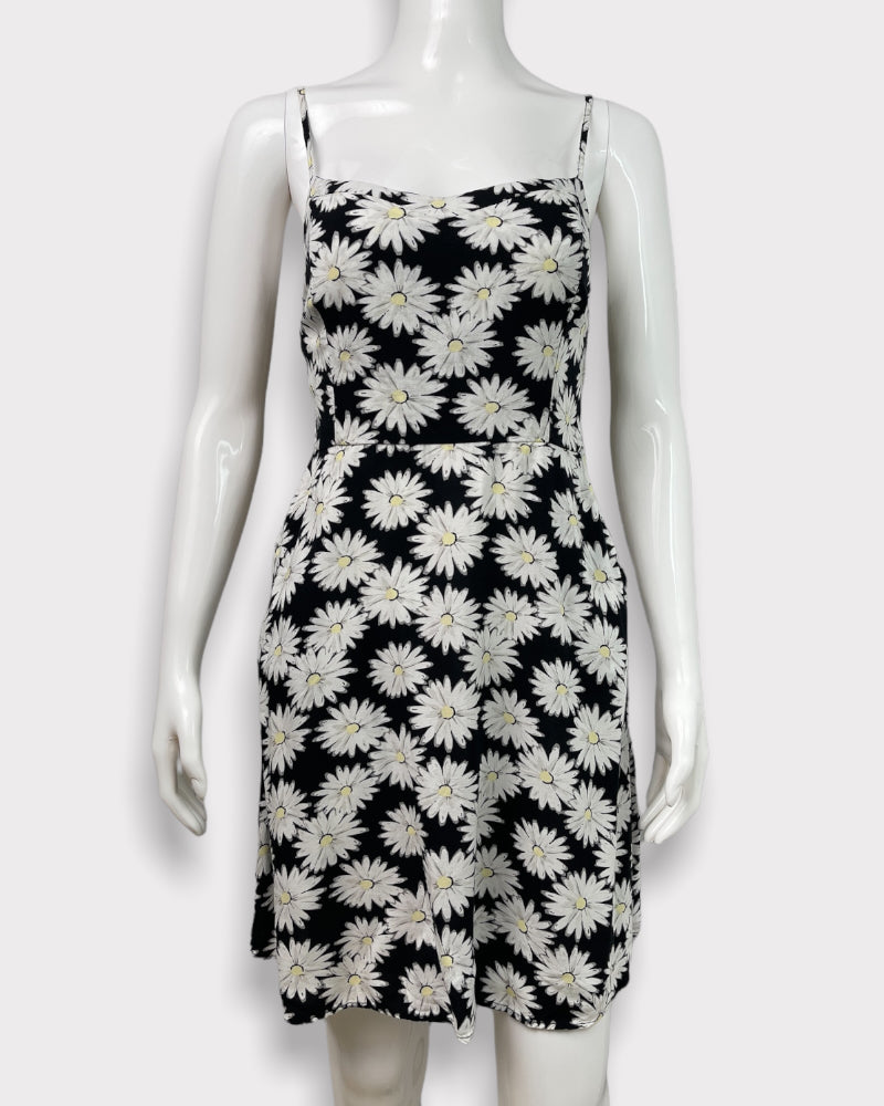SO Authentic American Heritage Flower Print Sleeveless Short Dress (L)