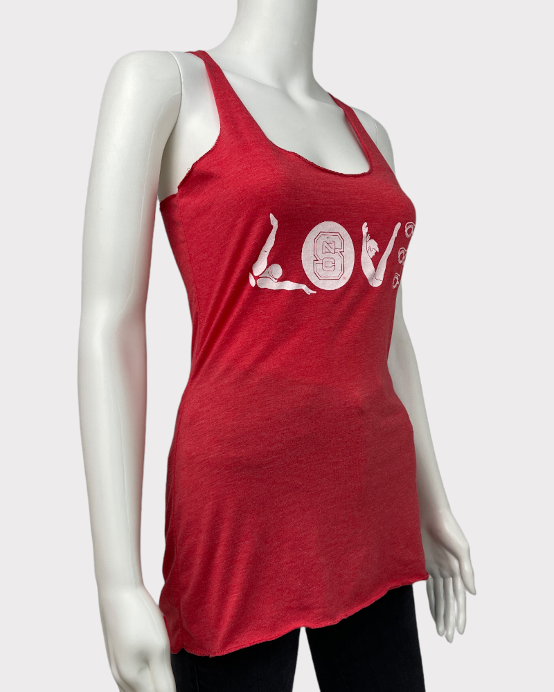 Bella+Canvas Pink-Red Tank Top (XS)