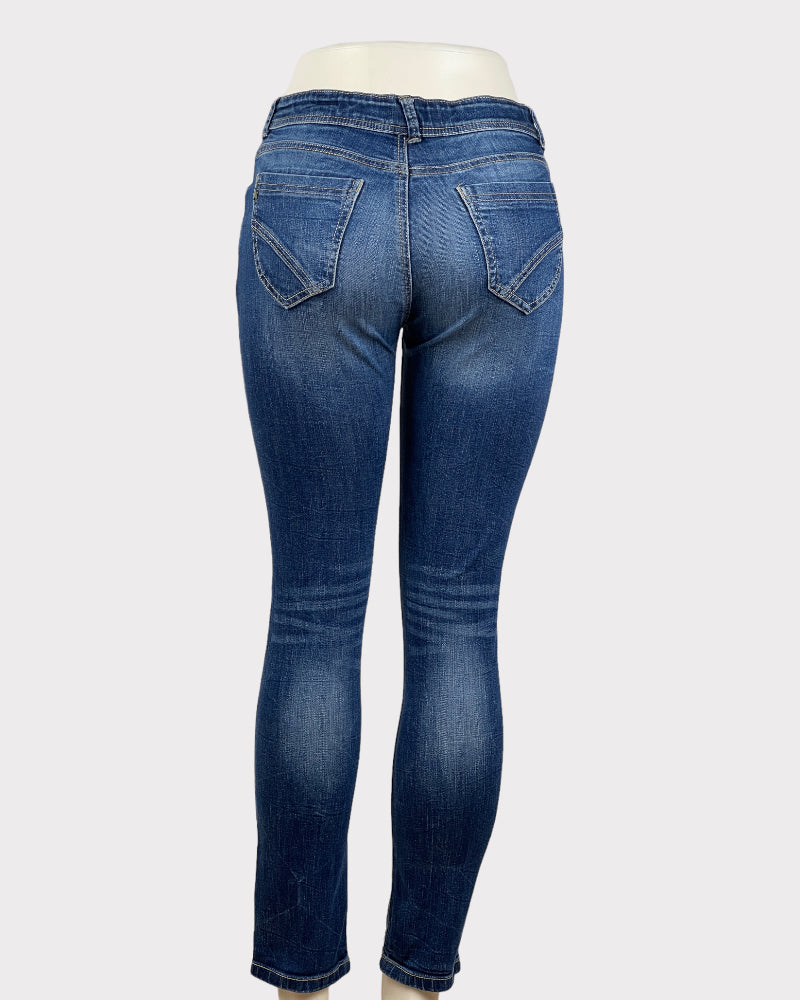 Here & There Dark-wash Blue Skinny Jeans (W29)