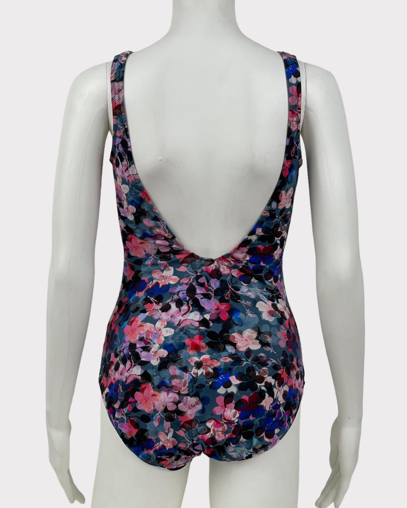 Profile By Gottex Flower Print One Piece Swimsuit (M)