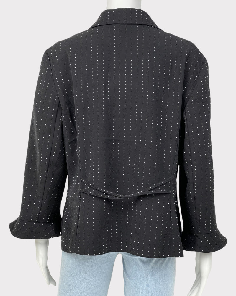 Requirements Black With White Dotted Blazer (14)