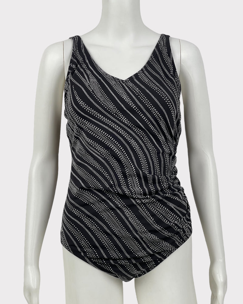 Generic Black Dotted One Piece Swimsuit (M-L)