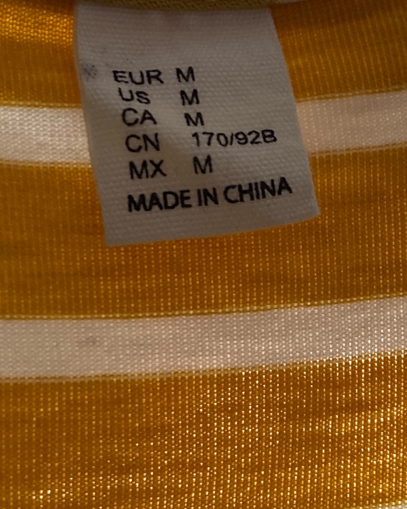 Yellow white Striped ( M)