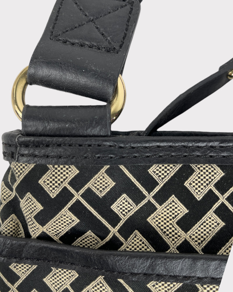 Tommy Hilfiger Black And Cream Crossbody Bag