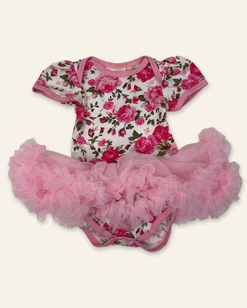 Slowera Girls Floral Tutu Bodysuit (3-6M)