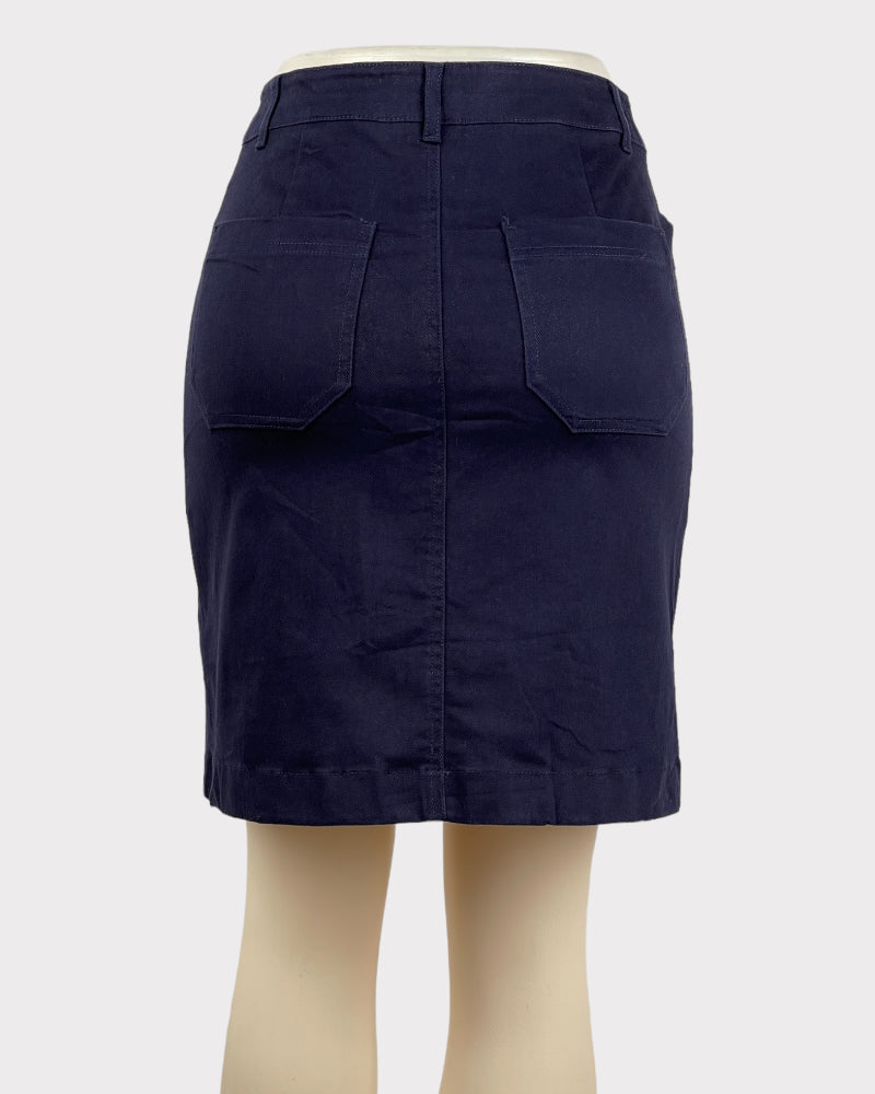 Boden Light Denim Mini Skirt (W27)