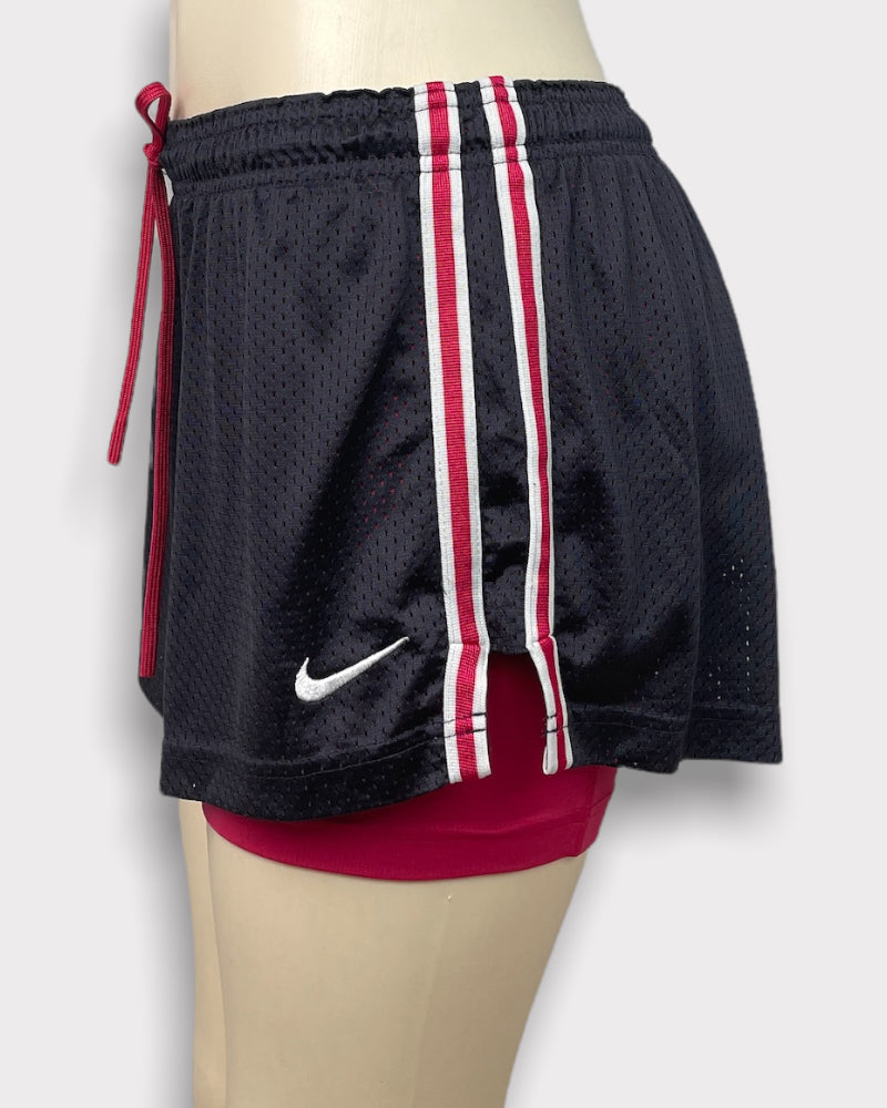 Nike Dark Blue And Pink Pro Combat Dri-Fit Active Shorts (M-L)