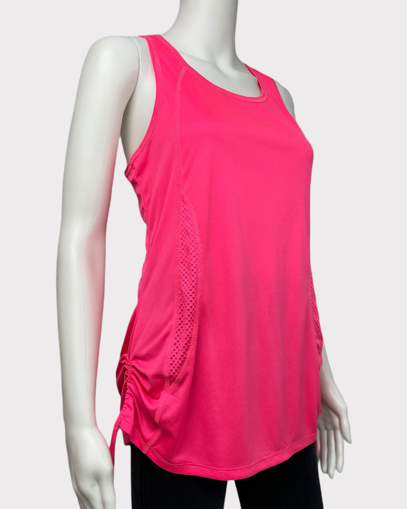 Danskin Neon Pink Sinched Detail Tank Top (M8-10)