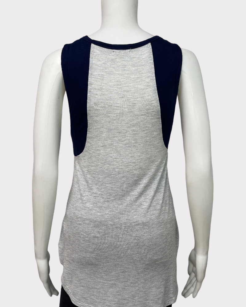 Gap Grey And Navy Blue Tank Top (XS)