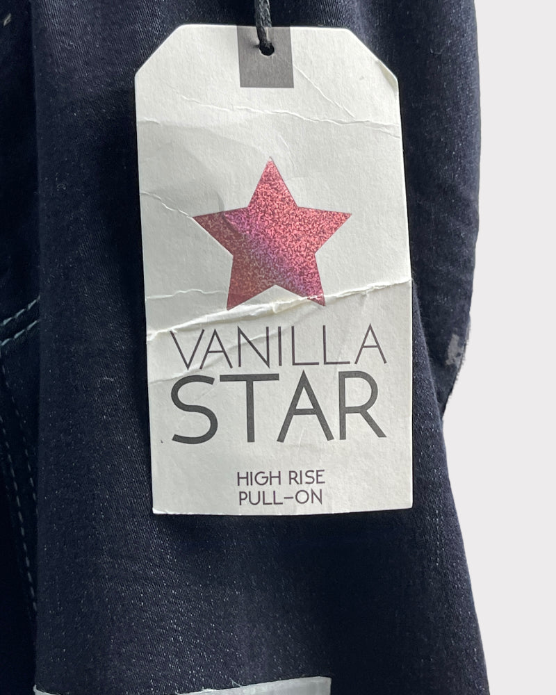 Vanilla Star Dark Blue High Rise Pull-On Jeans (W30)