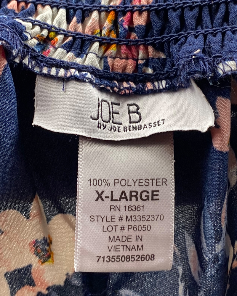 JOE B Flower Printed blue Shorts (L)