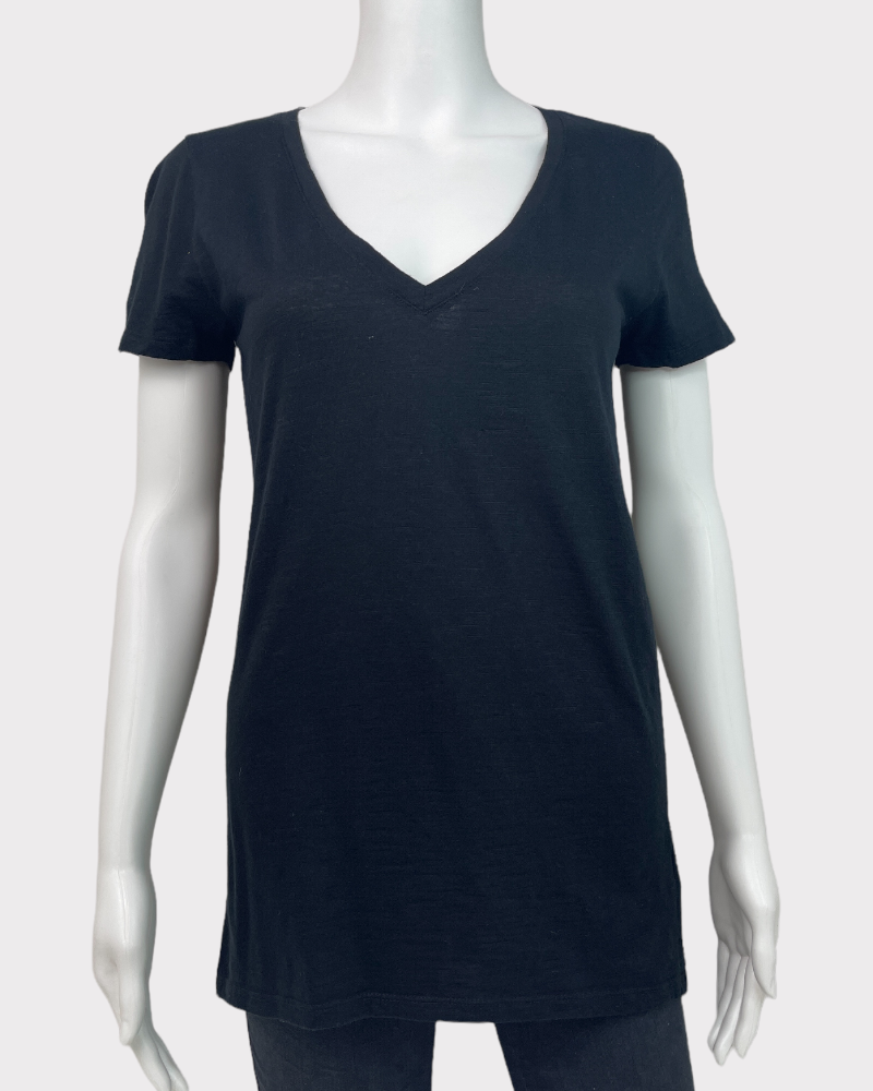 Merona Black Short-Sleeve T-Shirt (M)