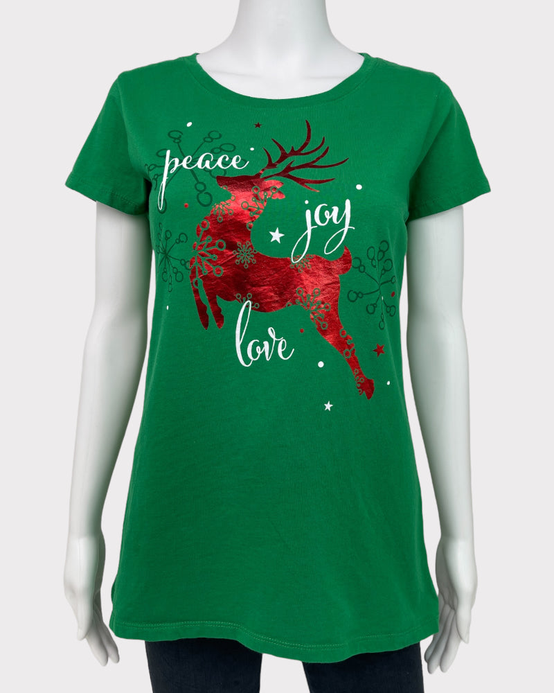 Holiday Time Green Short-Sleeve T-Shirt (M)