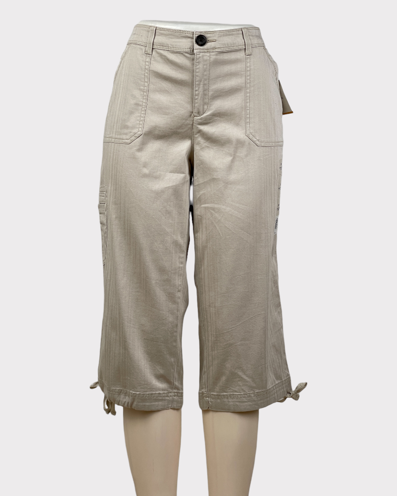 Croft & Barrow Light Beige Below The Knee Capri Pants (10)